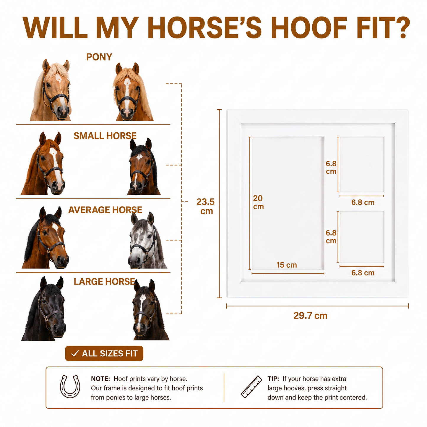 Hoofmark™  Clay Hoofprint Frame